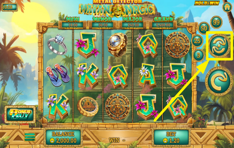 Metal Detector Mayan Magic UTILIZZARE LA CENTRIFUGA AUTOMATICA.