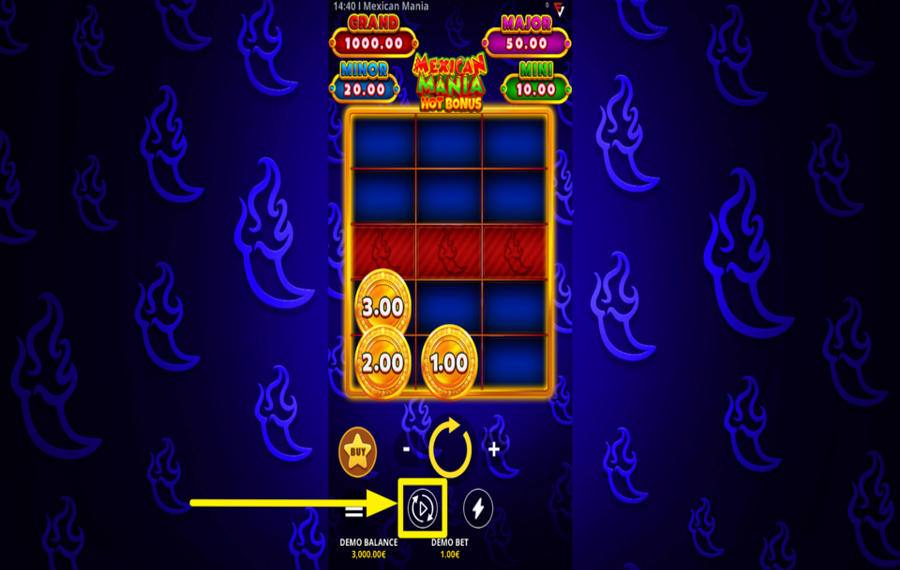 Mexican Mania Hot Bonus ENABLE AUTOMATIC SPINS.