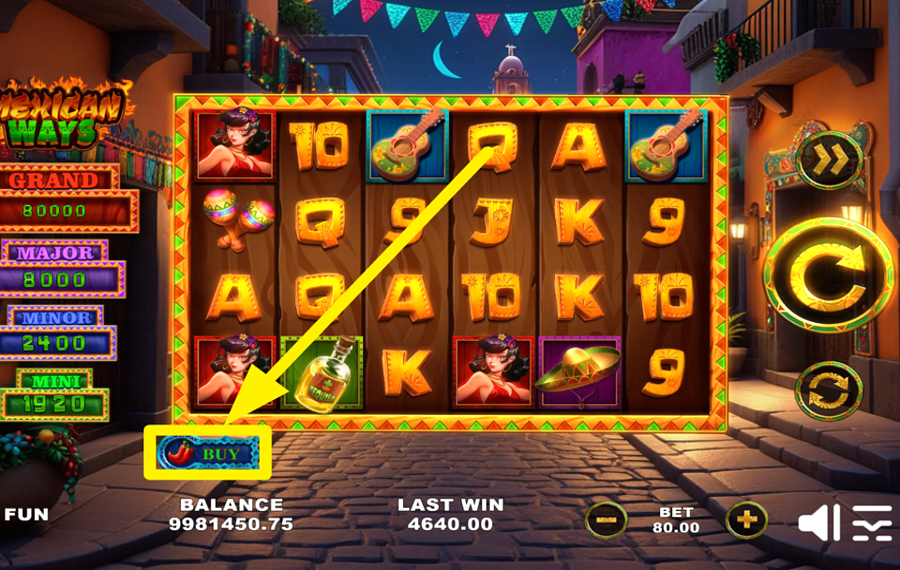 Mexican Ways UNLOCK A BONUS GAME.