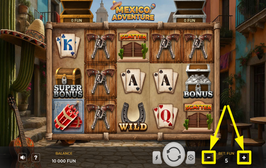 Mexico Adventure ОПРЕДЕЛИТЕ СВОЮ СТАВКУ.