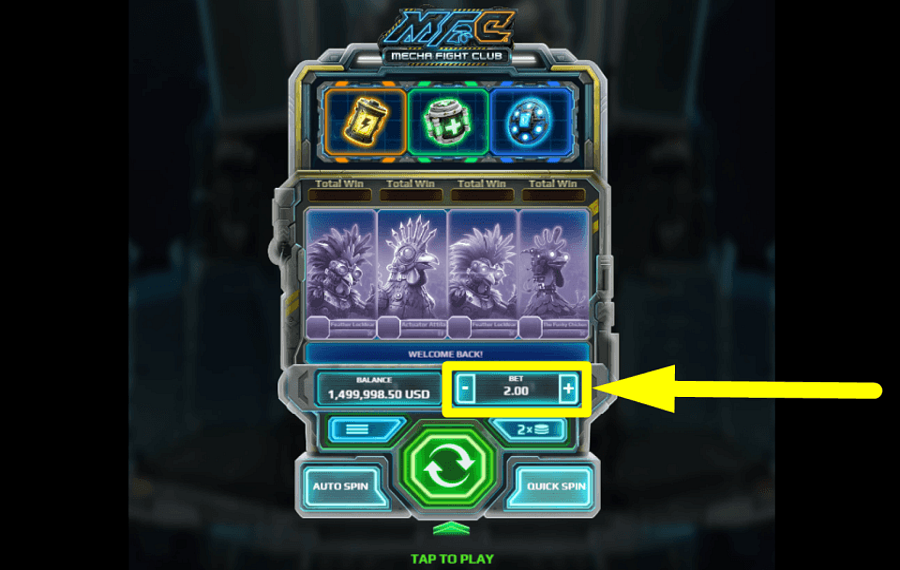 MFC Mecha Fight Club 賭け金を投じよう。