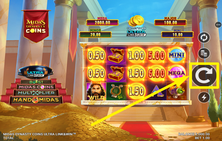 Midas Dynasty Coins Ultra Link and Win ENTER THE ACTION!