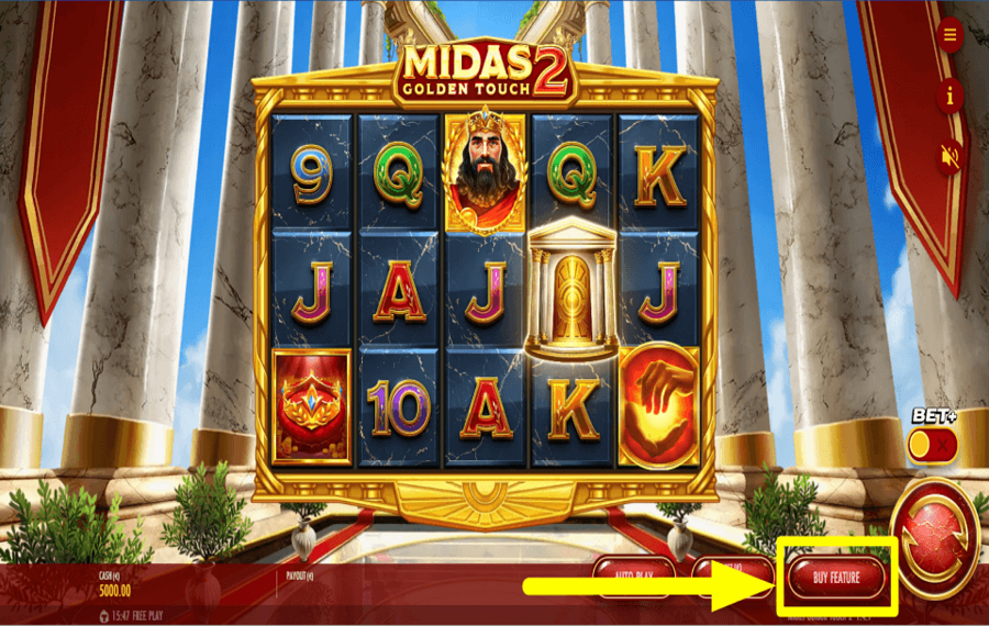 Midas Golden Touch 2 ACQUISTA FUNZIONI BONUS.