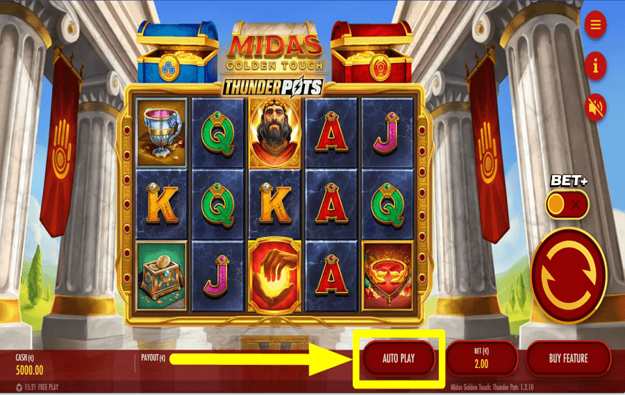 Midas Golden Touch Thunder Pots GIRA AUTOMATICAMENTE.