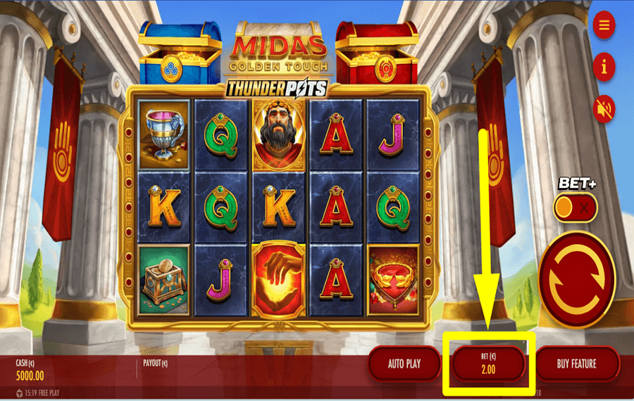 Midas Golden Touch Thunder Pots SELEZIONA LA POSTA IN PALAZZO.