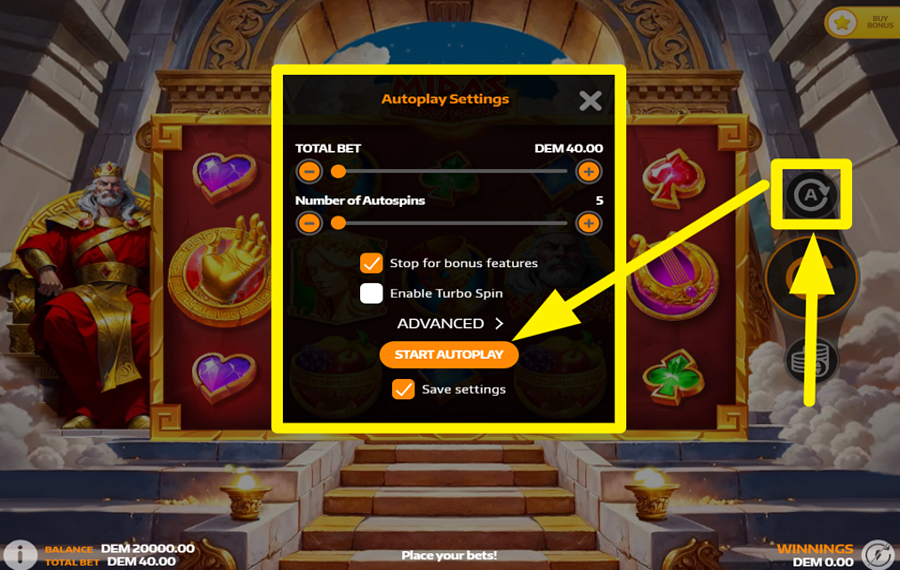Midas Hand of Fortune CHOISISSEZ LES TOURS AUTOMATIQUES.