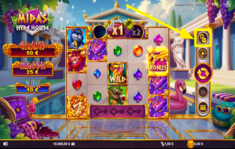 Midas Hype House DETERMINE A BET AMOUNT.