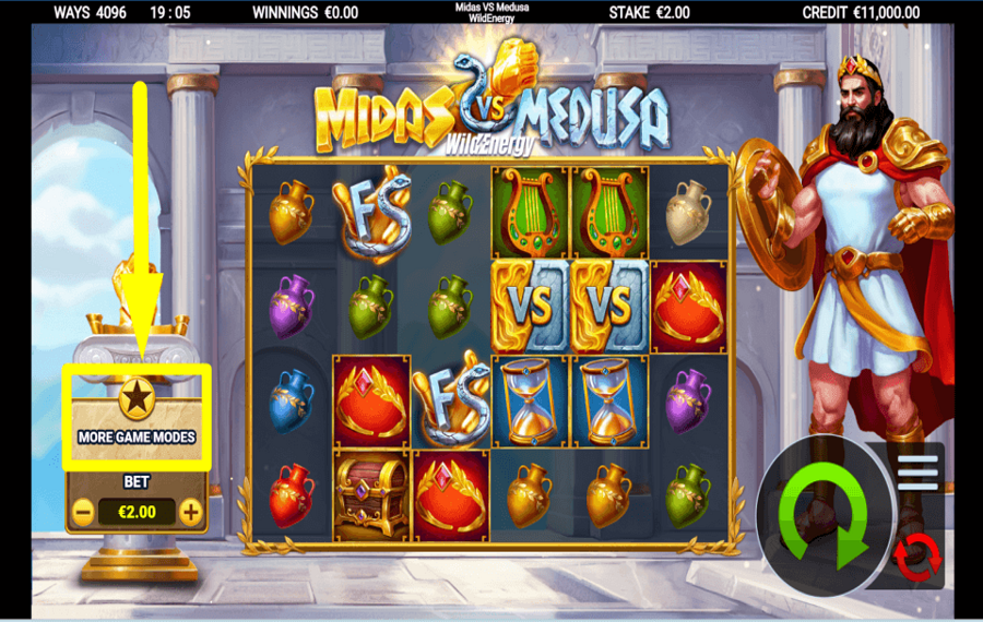 Midas vs Medusa WildEnergy PAYEZ POUR DES FONCTIONNALITÉS SUPPLÉMENTAIRES.