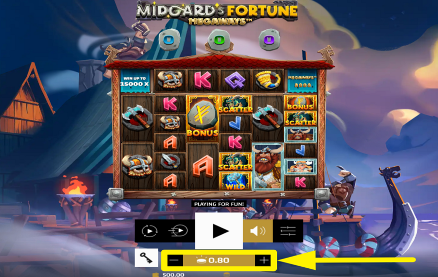 Midgards Fortune Megaways ASSIGN A BET VALUE.