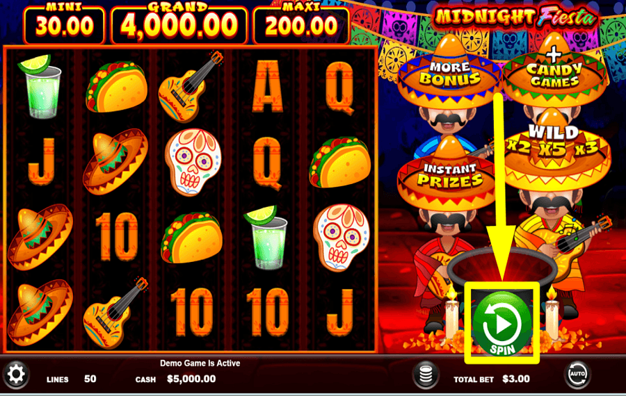 Midnight Fiesta ИГРАЙТЕ И ВЫИГРЫВАЙТЕ.