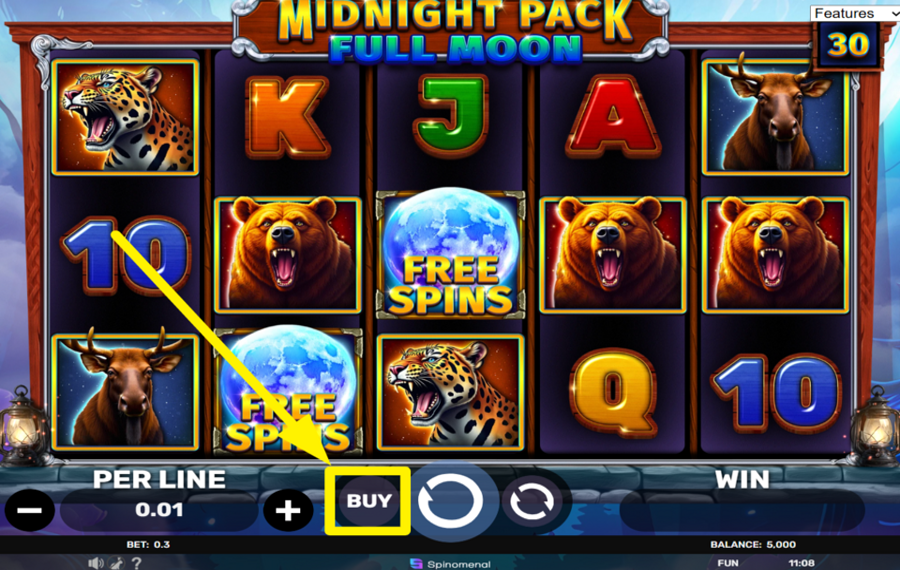 Midnight Pack Full Moon KAUFEN SIE GRATIS-DREHUNGEN.