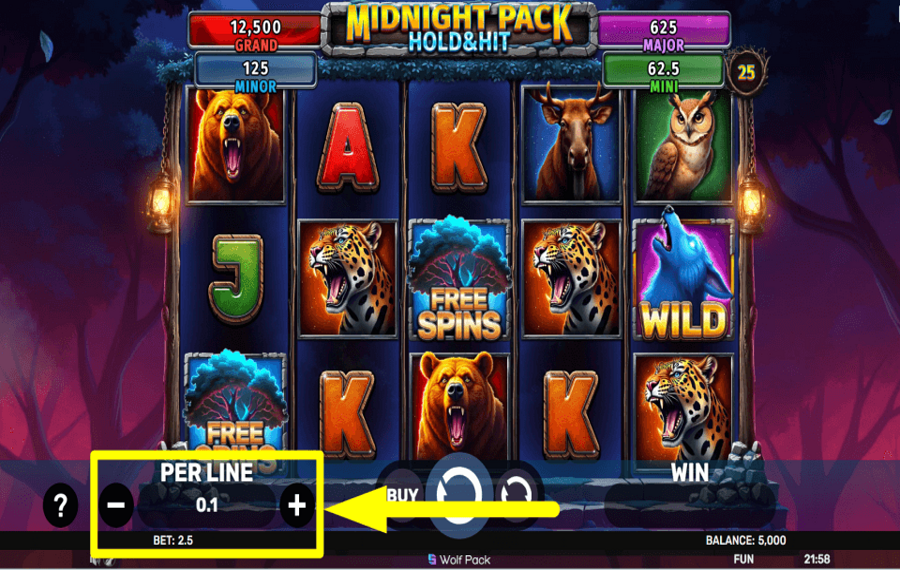 Midnight Pack Hold and Hit DÉTERMINER L'ENJEU.