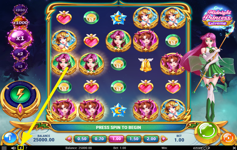 Midnight Princess Extreme УСКОРЬТЕ ВРАЩЕНИЕ.