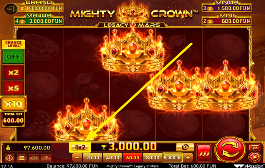 Mighty Crown Legacy of Mars Strebe nach mehr!