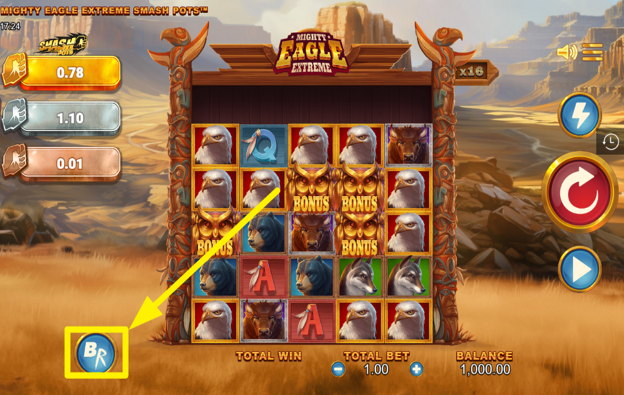 Mighty Eagle Extreme Smash Pots ACQUISTA UN ROUND BONUS.