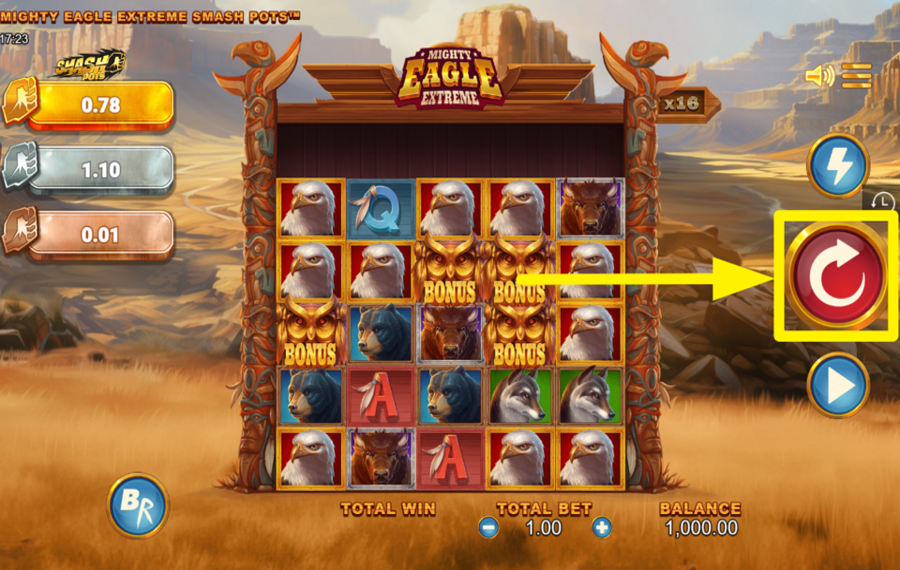 Mighty Eagle Extreme Smash Pots FAI GIRARE I RULLI.