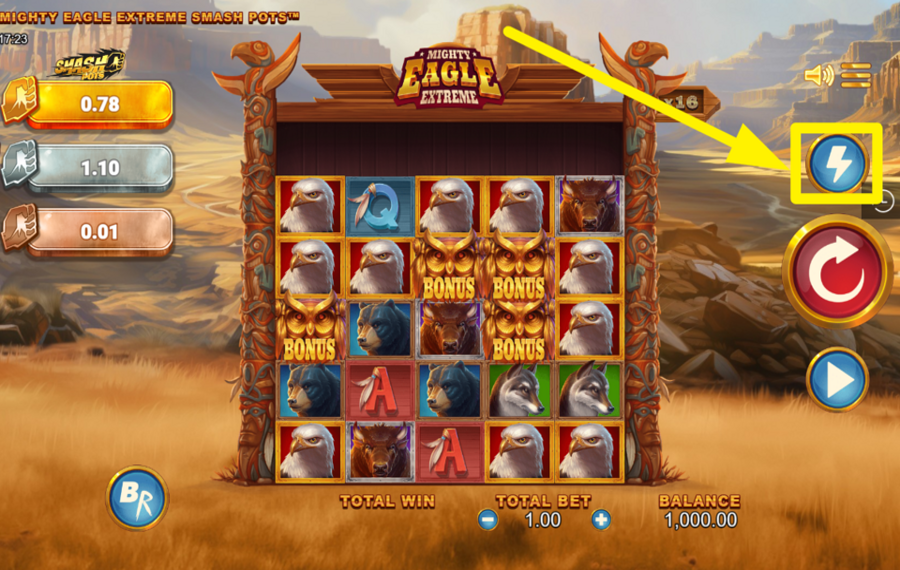 Mighty Eagle Extreme Smash Pots ATTIVA LA MODALITÀ TURBO.