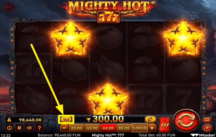 Mighty Hot 777 ERRATE DIE FARBE.