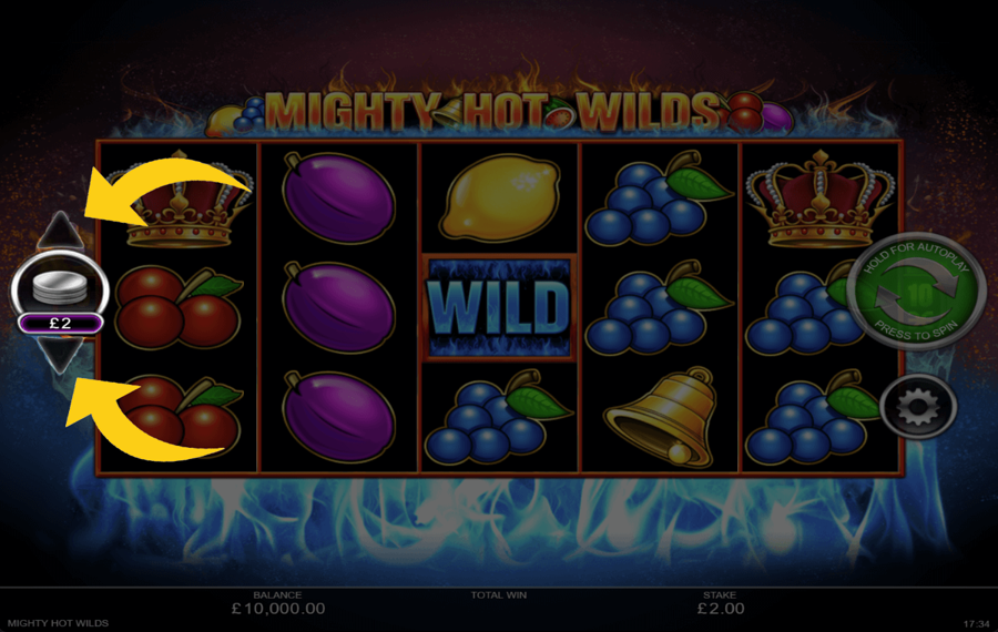 Mighty Hot Wilds Définissez votre pari