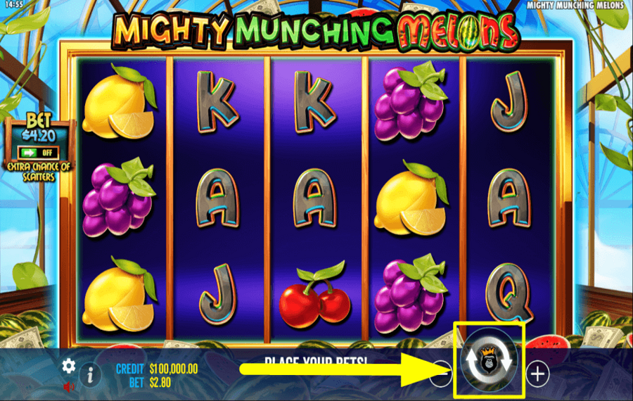 Mighty Munching Melons CLICK SPIN TO BEGIN.
