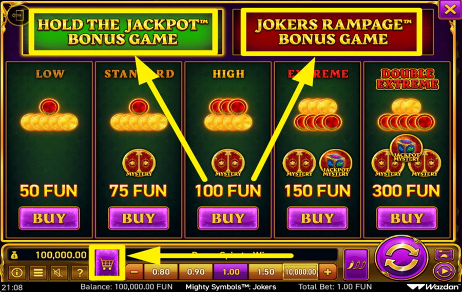 Mighty Symbols Jokers ACHETEZ UN JEU BONUS.