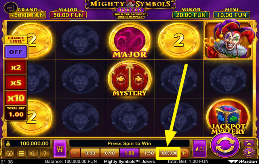 Mighty Symbols Jokers SÉLECTIONNEZ LA MEILLEURE OPTION DE PARI.