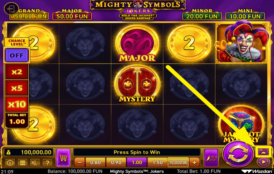 Mighty Symbols Jokers AMPLIFIEZ LE JEU.