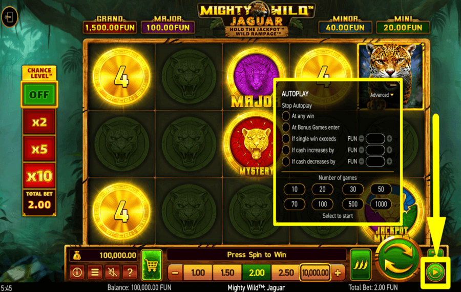 Mighty Wild Jaguar РАЗРЕШИТЬ АВТОВОСПРОИЗВЕДЕНИЕ.