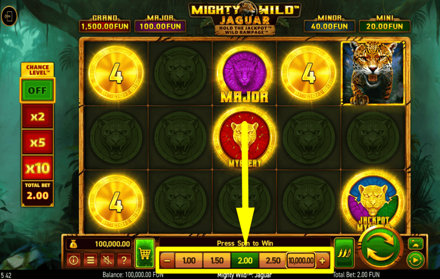 Mighty Wild Jaguar НАЗНАЧАЙТЕ СВОЮ СТАВКУ.