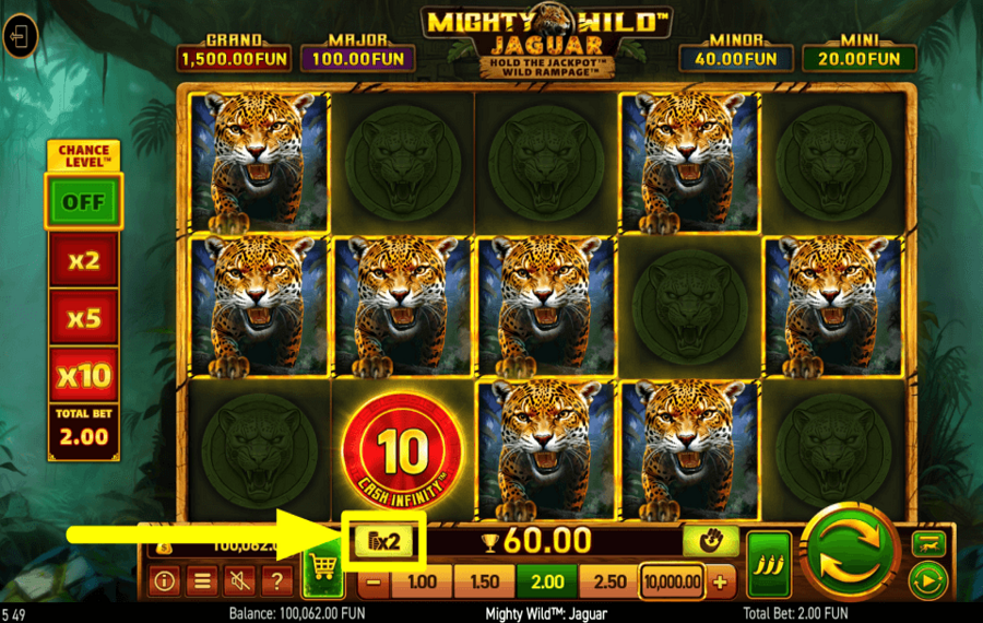 Mighty Wild Jaguar ПОПЫТКА АЗАРТНОЙ ИГРЫ.