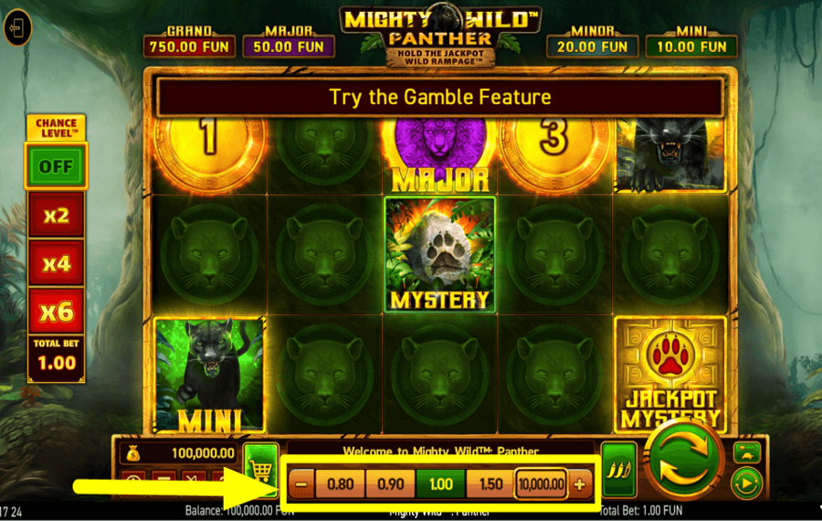 Mighty Wild Panther ASSIGN A BET AMOUNT.