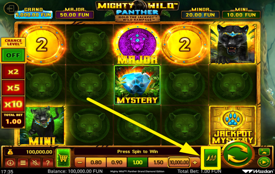 Mighty Wild Panther Grand Diamond Edition MODIFICA I LIVELLI DI VOLATILITÀ.