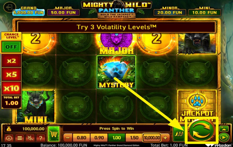 Mighty Wild Panther Grand Diamond Edition FAI GIRARE I RULLI.