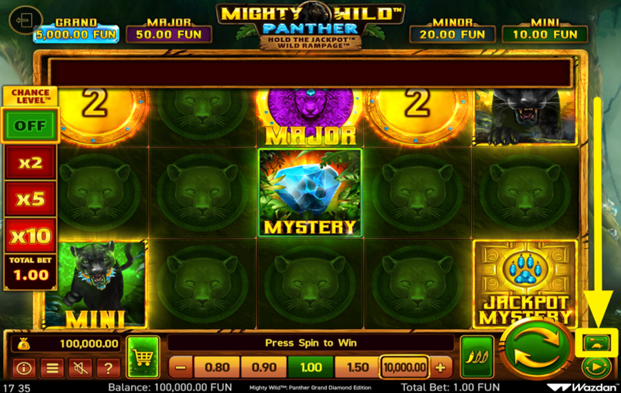 Mighty Wild Panther Grand Diamond Edition AUMENTA AL MASSIMO LA VELOCITÀ.