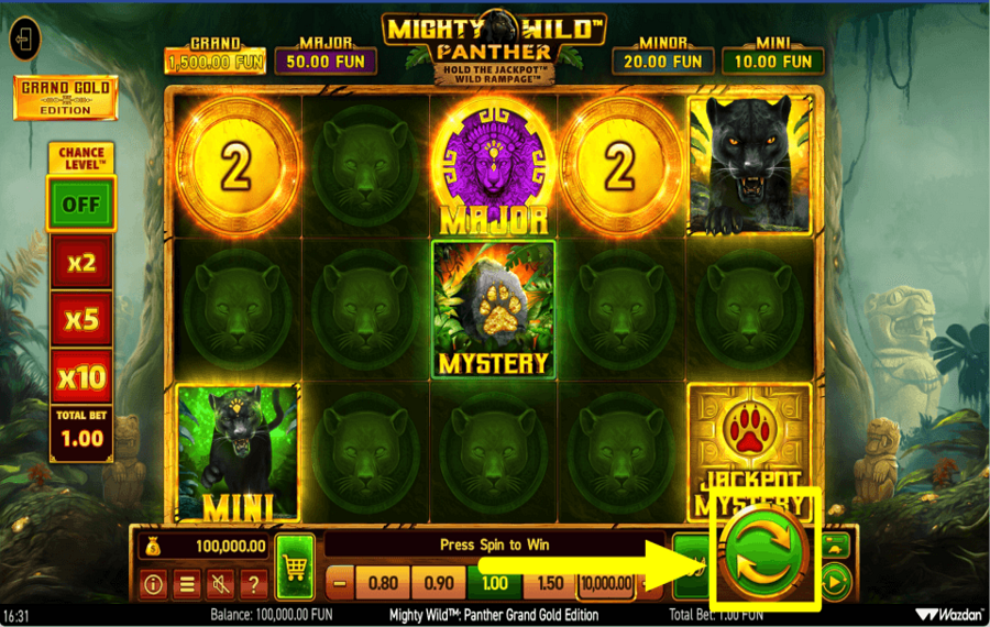 Mighty Wild Panther Grand Gold Edition START THE GAME.