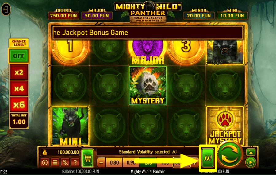 Mighty Wild Panther ADJUST THE VOLATILITY.