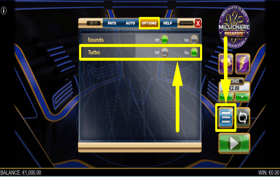 Millionaire Megapots УСКОРЬТЕ ТЕМП.