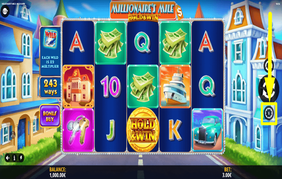 Millionaires Mile Hold and Win SÉLECTIONNEZ LES ENJEUX.