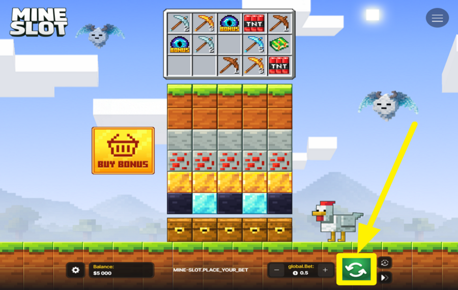 Mine Slot SPIN TO WIN!