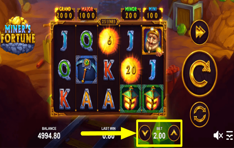 Miners Fortune ELIGE TU APUESTA.