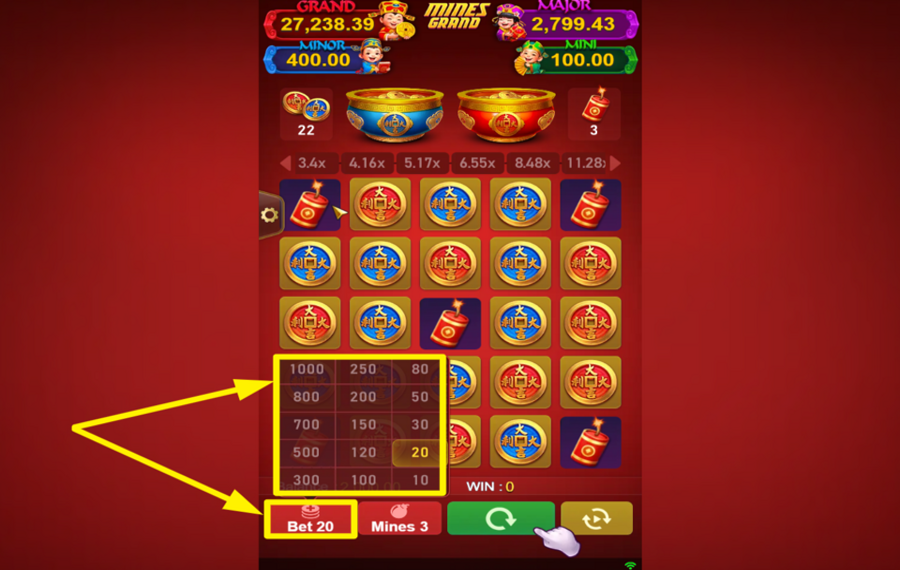 Mines Grand CHOISISSEZ VOTRE PARI.