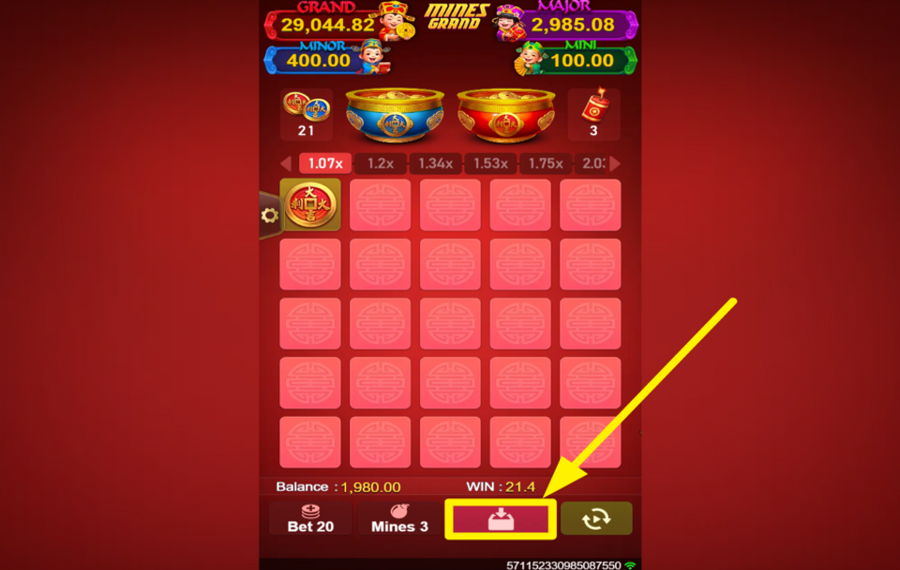 Mines Grand RECUEILLEZ VOS GAINS.