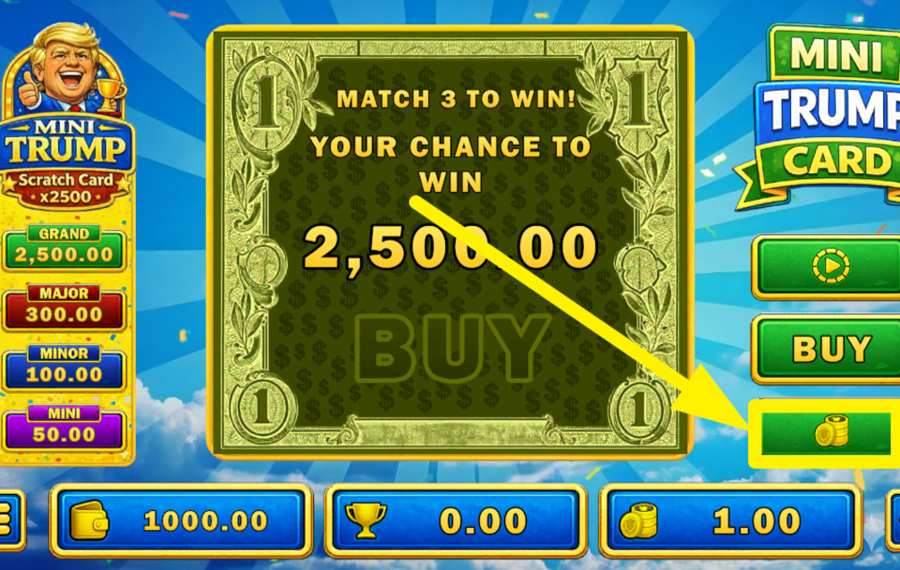 Mini Trump Scratch Card ВЫБЕРИТЕ СВОЮ СТАВКУ.