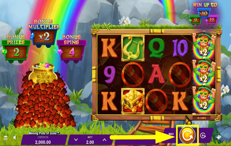 Mining Pots of Gold COMENZAR EL JUEGO.