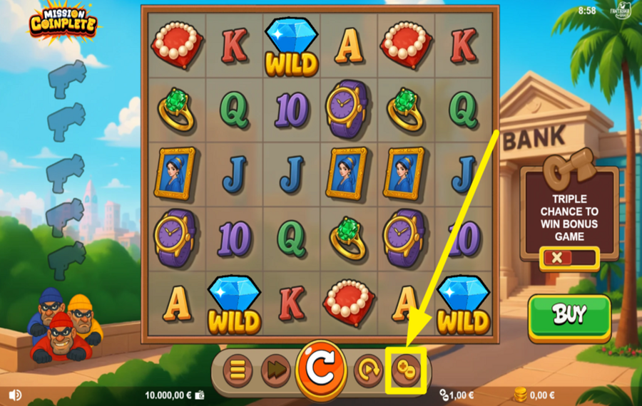 Mission Coinplete INDIQUEZ VOTRE MISE.