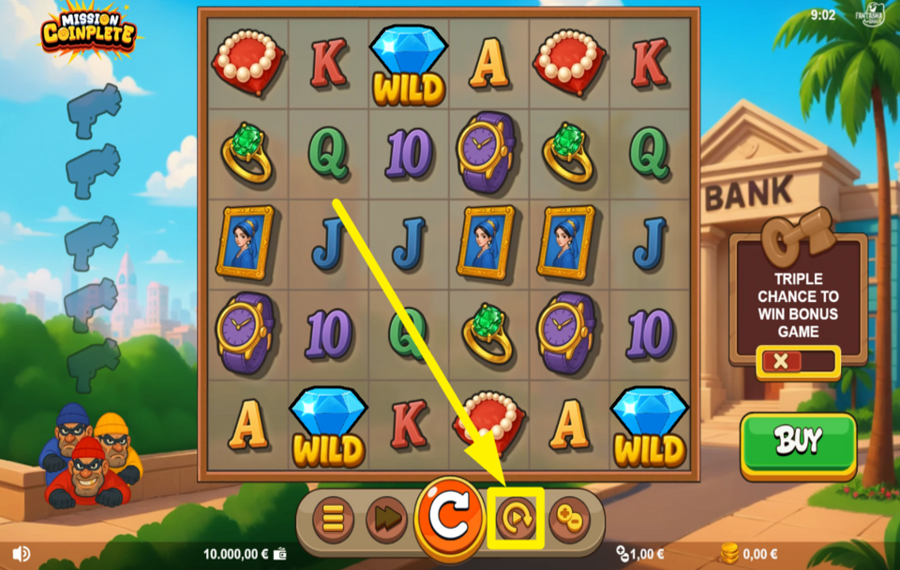 Mission Coinplete UTILISEZ LES TOURS AUTOMATIQUES.