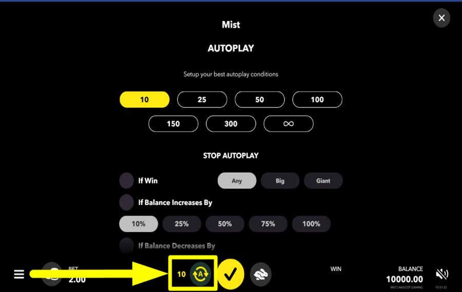 Mist SPIN AUTOMATICALLY.
