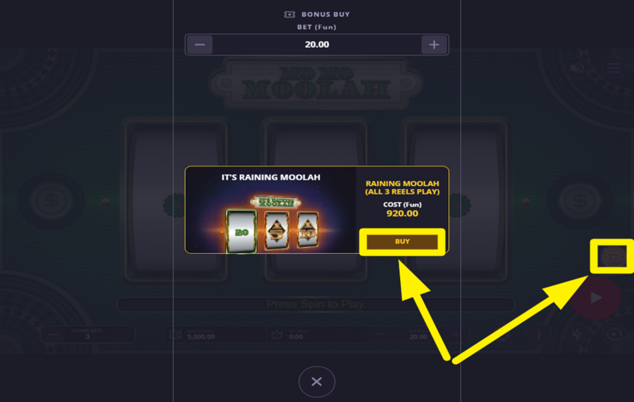 Mo Mo Moolah КУПИТЬ ФРИСПИНЫ.