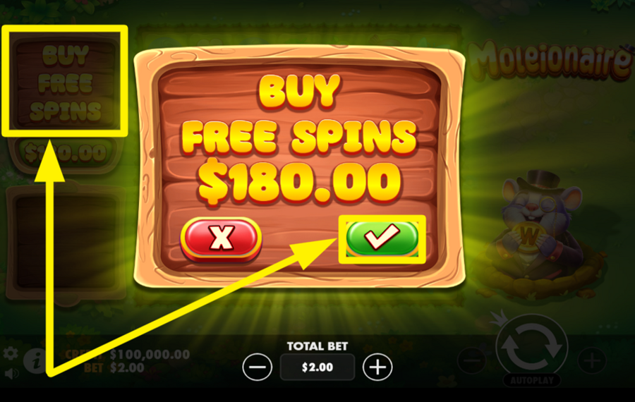 Moleionaire KOSTENLOSE SPINS KAUFEN.