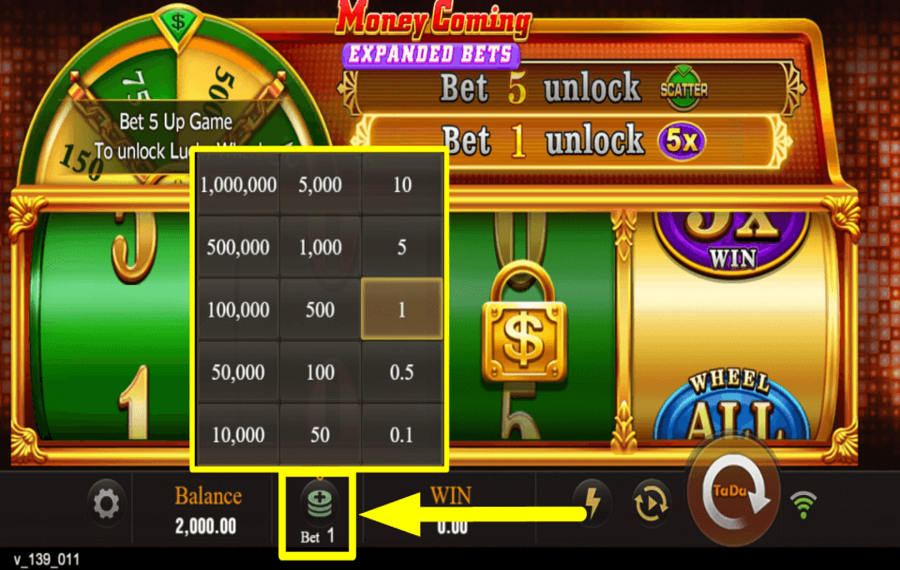 Money Coming Expanded Bets CAST YOUR BET.